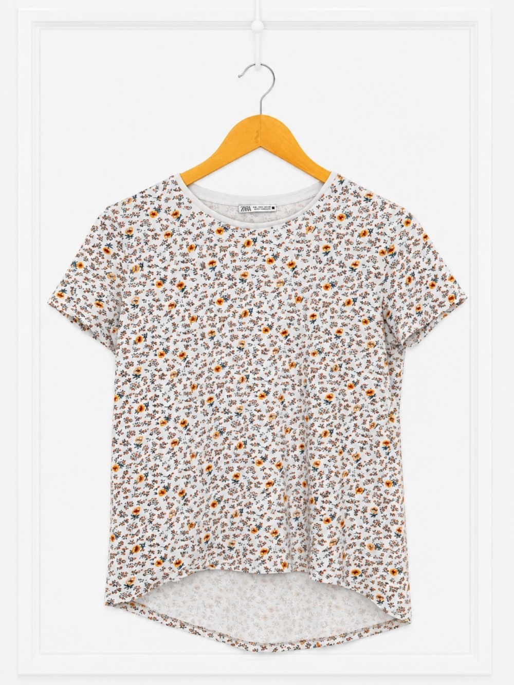 Zara Floral Print Short Sleeve Tee